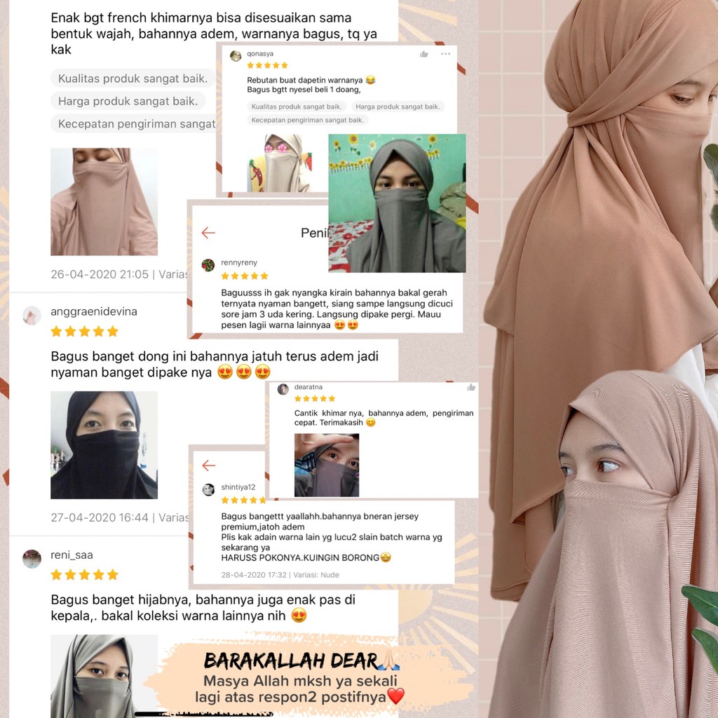 French Khimar Nadhira, Bergo Niqab-6