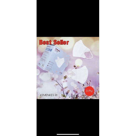 Masker Duckbill Sakura isi 50pcs Putih