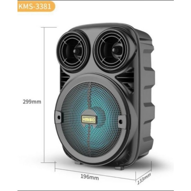 Speaker Bluetooth Portable Karaoke QS 3381 Speaker Karaokean