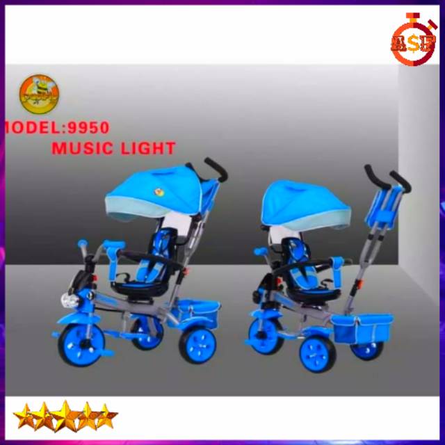  Sepeda roda tiga pacific  9950 stroller Shopee Indonesia