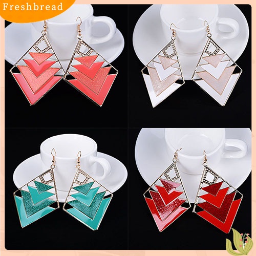 [TERLARIS]Women's Triangle Fir Shape Drop Ethnic Style Dangle Hook Earrings Party Jewelry