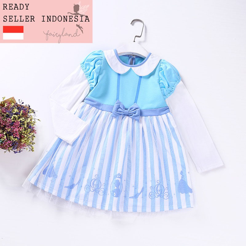 Fairyland | Kostum Ulang Tahun Dress Putri Princess Cinderella Import Gaun Ultah Anak Tangan Panjang