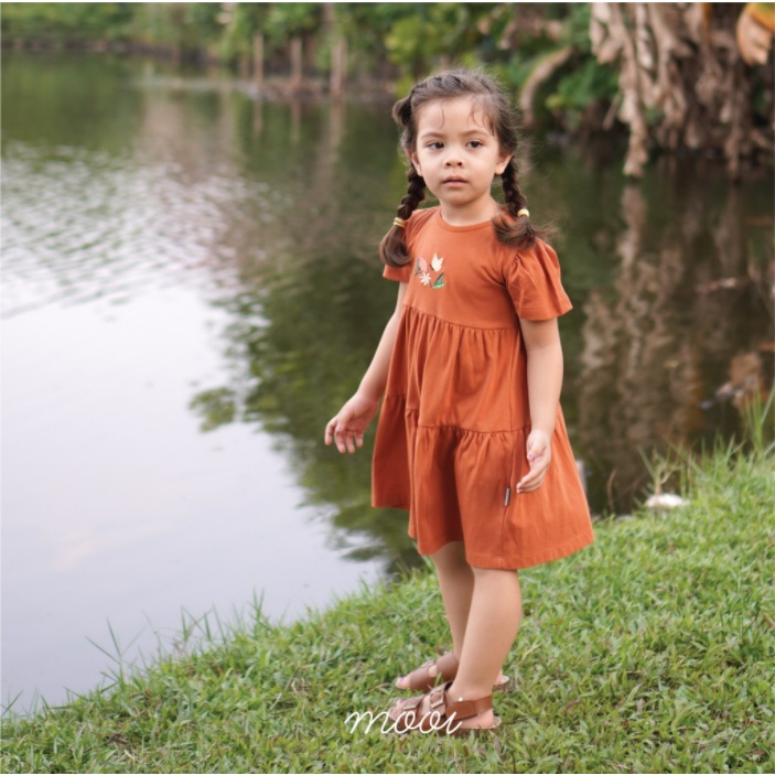 Mooi Dress Anak Perempuan Ruffle Layer Dress LUNA 1-6 Tahun CBKS