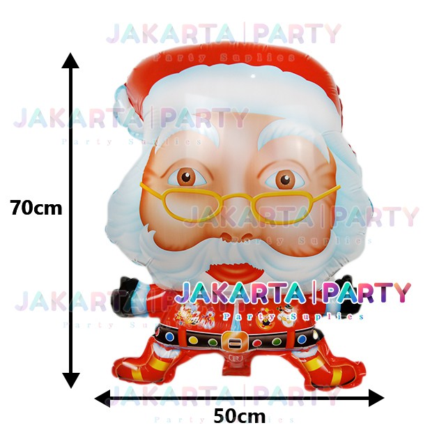 Balon Natal / Balon Santa Claus Jumbo / Balon Christmas / Balon Xmas