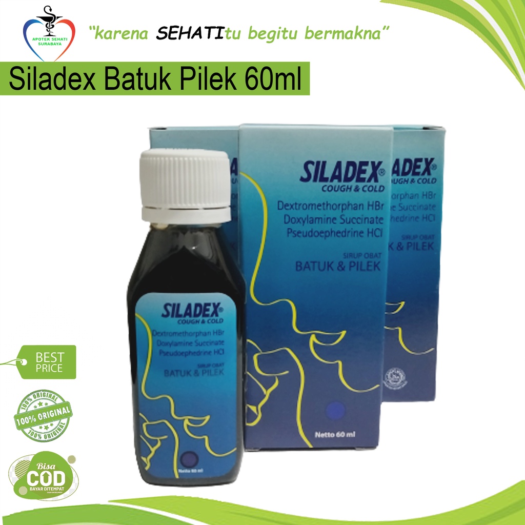 Siladex Biru Cough &amp; Cold 60ml Sirup Obat Batuk Pilek Tenggorokan Gatal