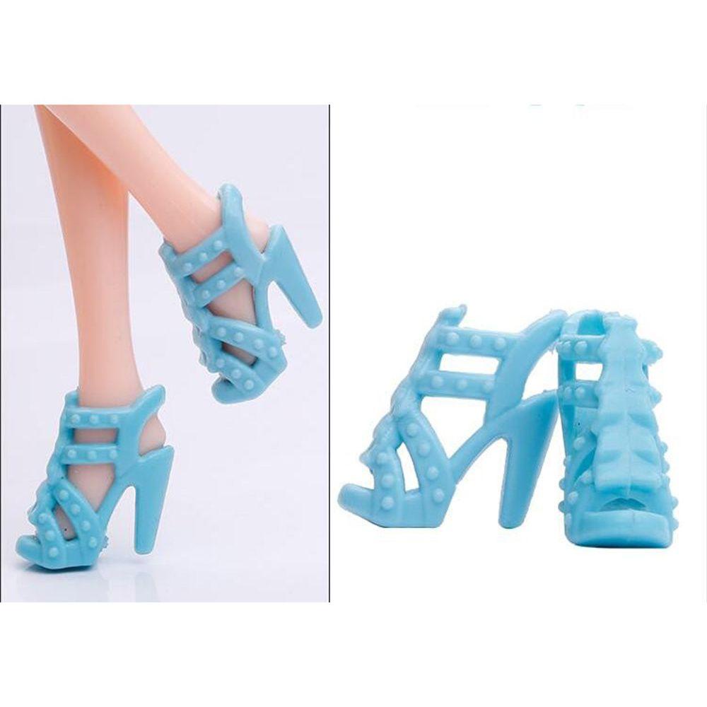 Lanfy Sepatu Boneka Gadis Hadiah 10/30pasang 30cm 11.8Inch Fashion Mainan Anak Perempuan Sepatu Kristal