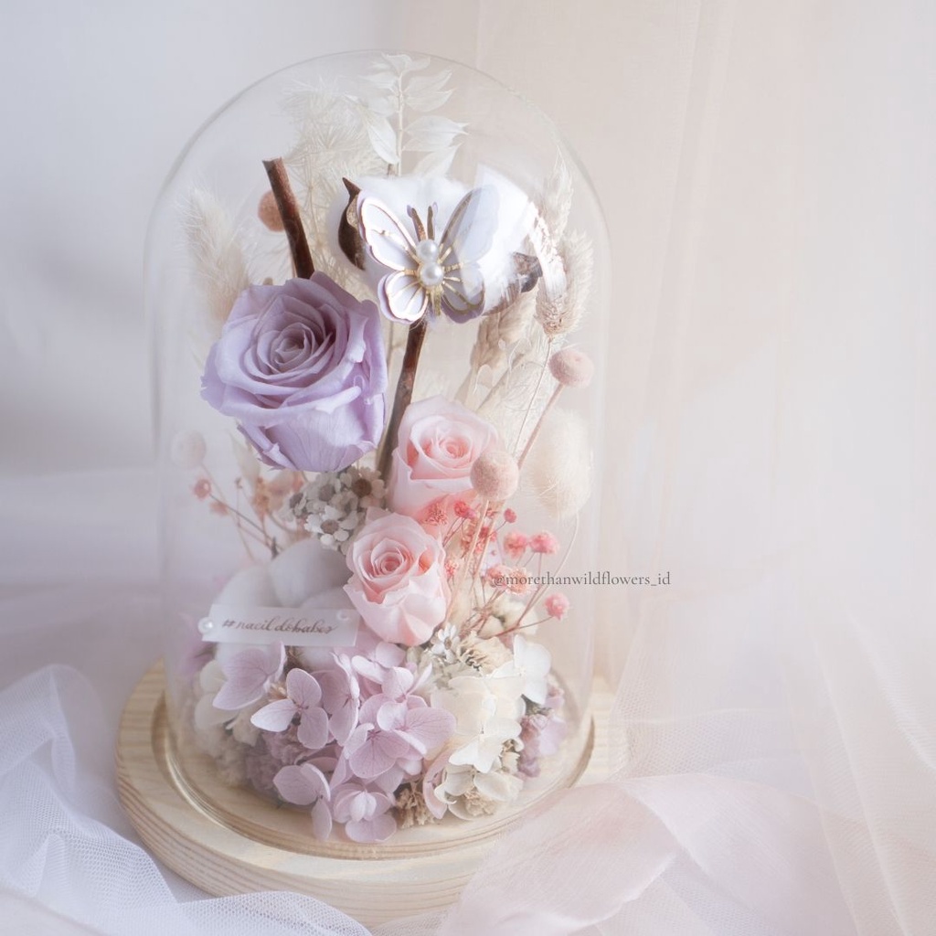 Fairy Garden Big Dome - Preserved Flowers Dome