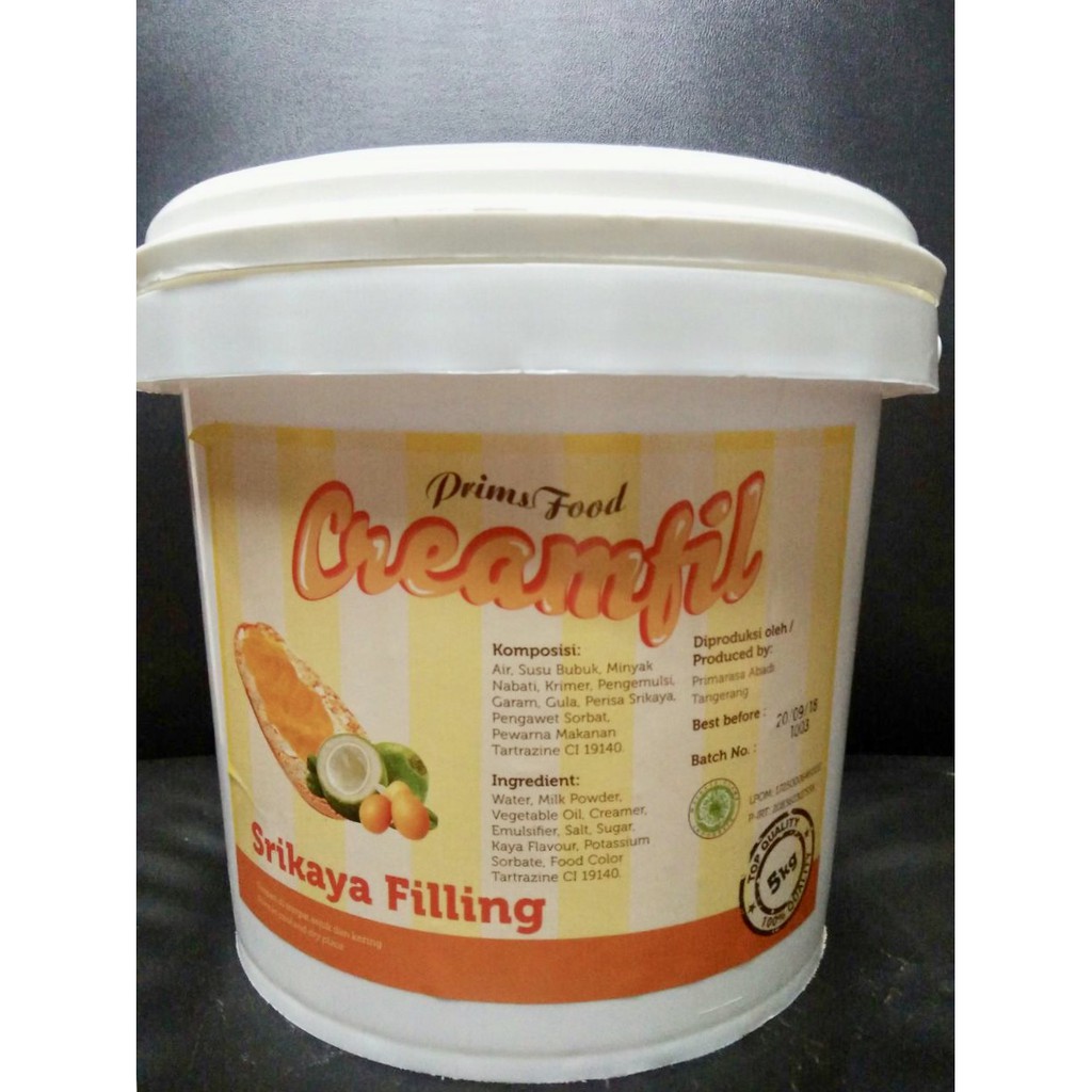 CREAMFIL SARIKAYA 5 KG SELAI ROTI CREAMY ISIAN HALAL BPOM ENAK MANTAP TOP SRIKAYA FLA