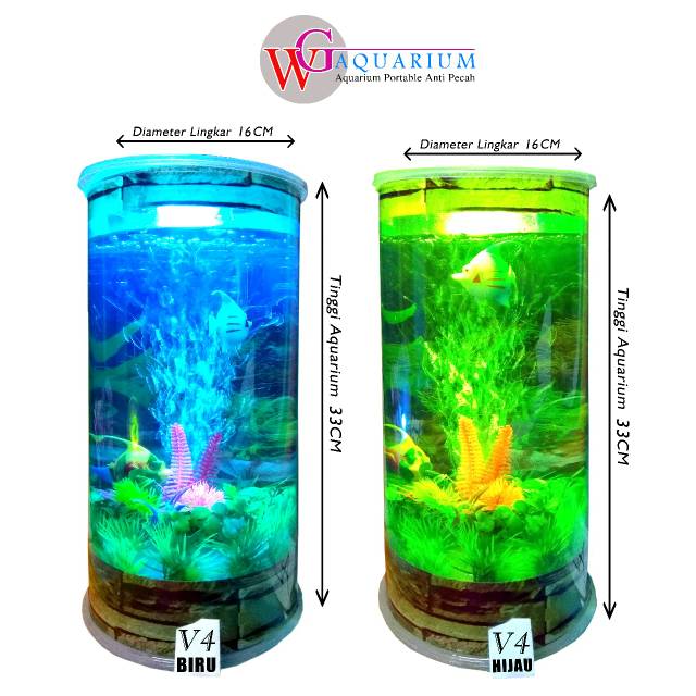  Aquarium  mini plus mesin aerator  oksigen wg aquarium  