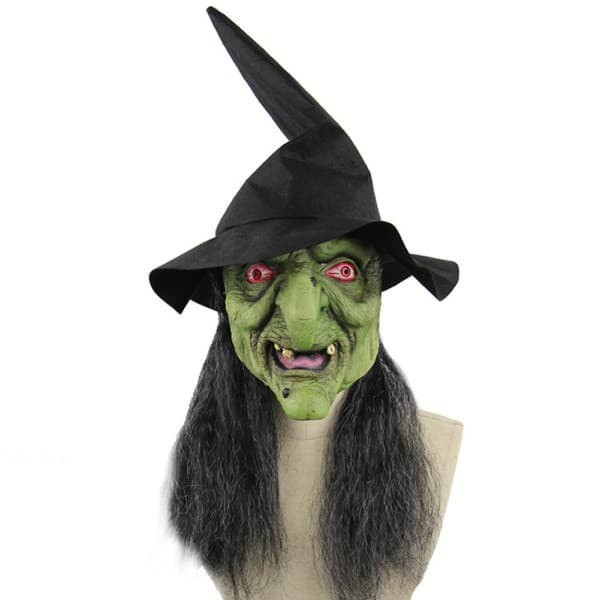 Topeng nenek sihir hijau witch penyihir shrek ogre latex