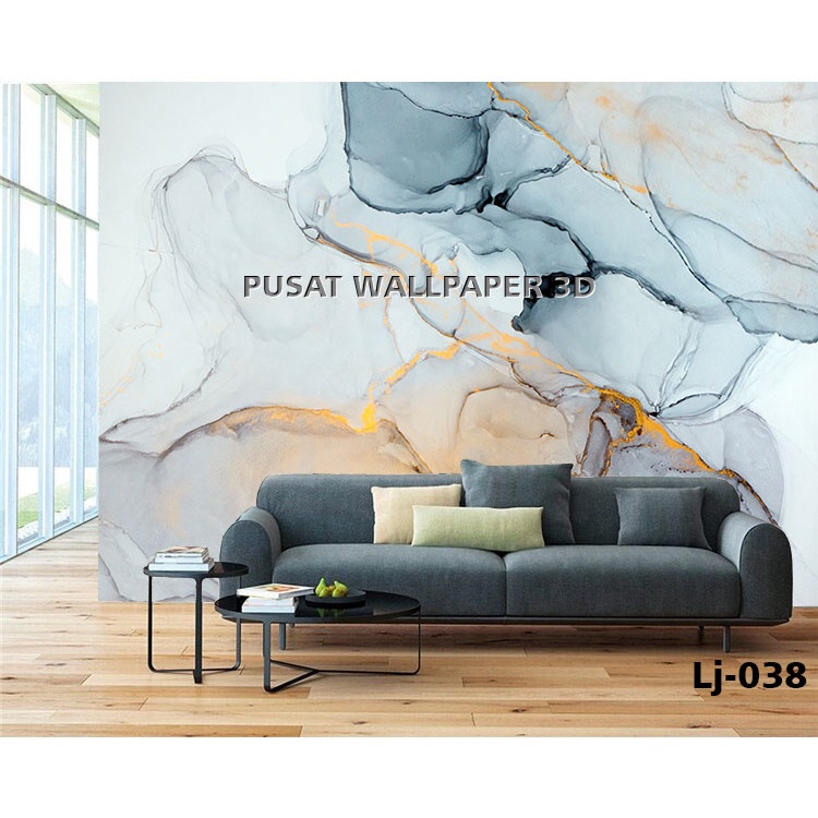 Cetak Wallpaper custom 3d Marmer, Wallpaper Dinding Marble 3 Dimensi Besar Berkualitas