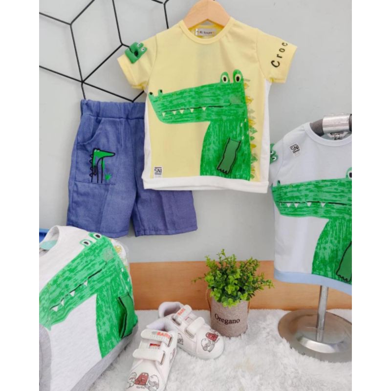 Setelan Pendek Celana Denim Mi Amore Kids