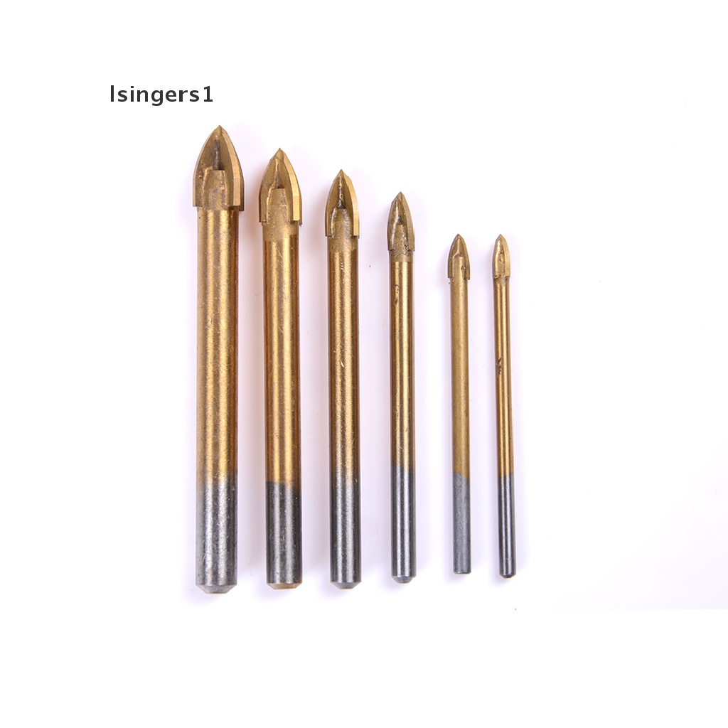 (lsingers1) Mata Bor Carbide Alloy Lapis Titanium 4-12mm Untuk Kaca / Ubin