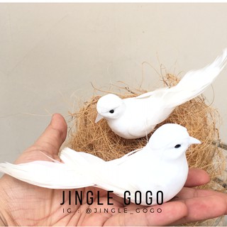 Burung Merpati Mini Artificial Foam Aksesoris Hiasan Burung Merpati Mini Artificial Foam Aksesoris Hiasan