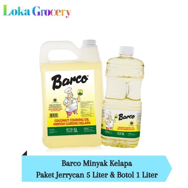 

Barco Minyak Goreng Kelapa Jerrycan 5 Liter & Botol 1 Liter