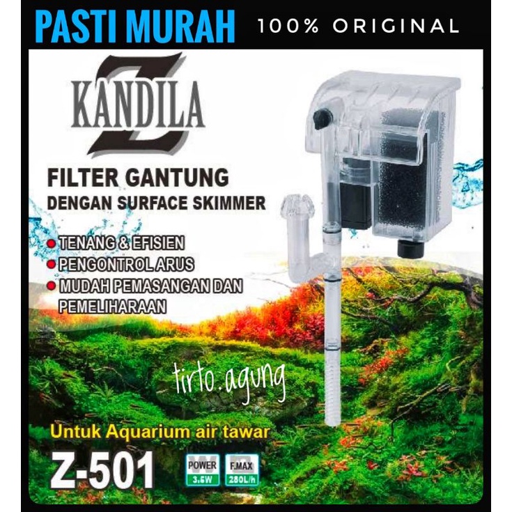 filter gantung plus KANDILA Z501 KD-501 z 501 aquascape aquarium KANDILA hangon RS 301 Z501MP 44 401 501 skimmer