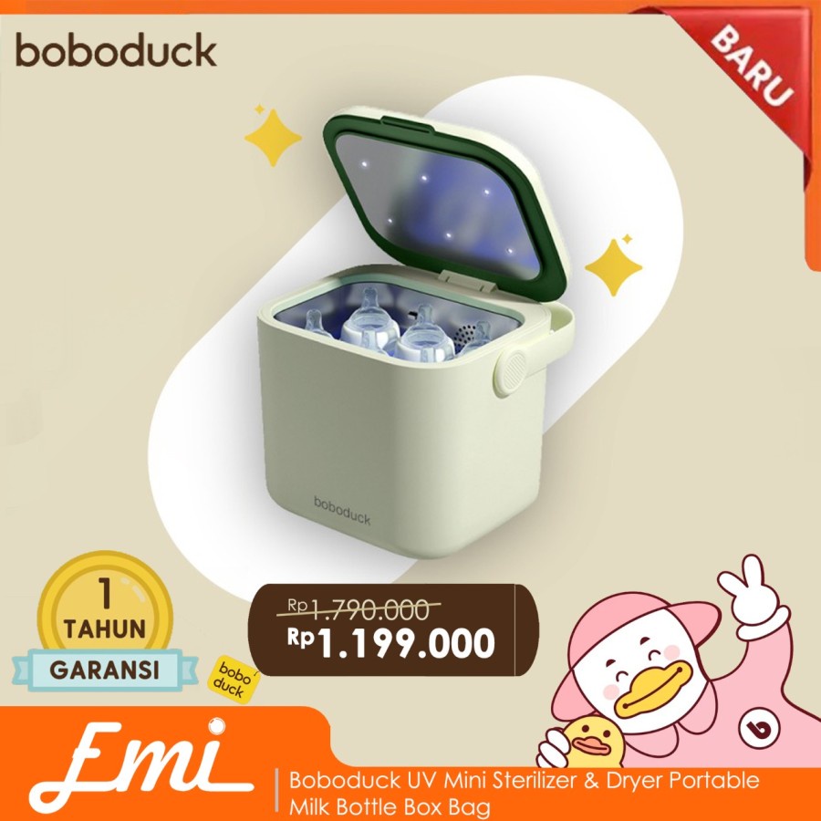 Boboduck F6221 UV Mini Sterilizer &amp; Dryer Portable Milk Bottle Box Bag