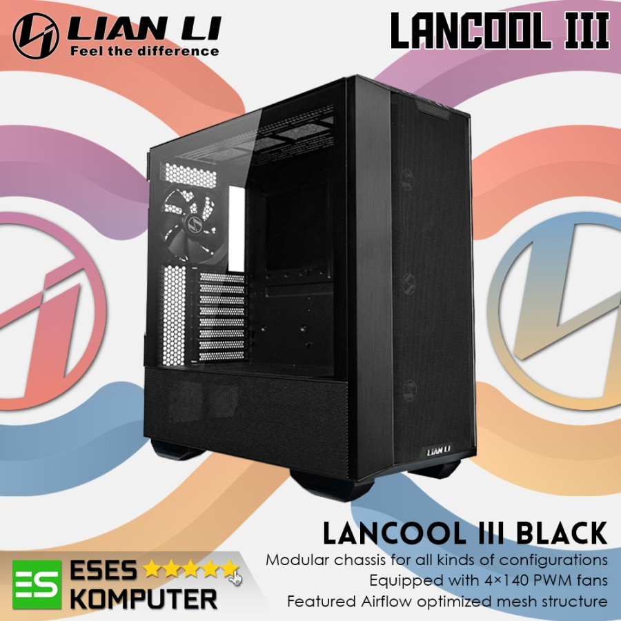 Case LIAN LI LANCOOL III BLACK | ATX | 4X 140MM FAN | TYPE C