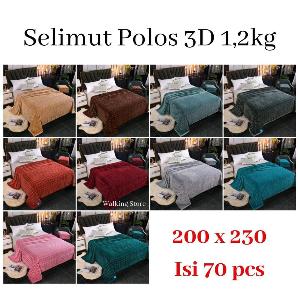 CBS Selimut SRH POLOS TIMBUL 200x230 Murah Tebal Lembut