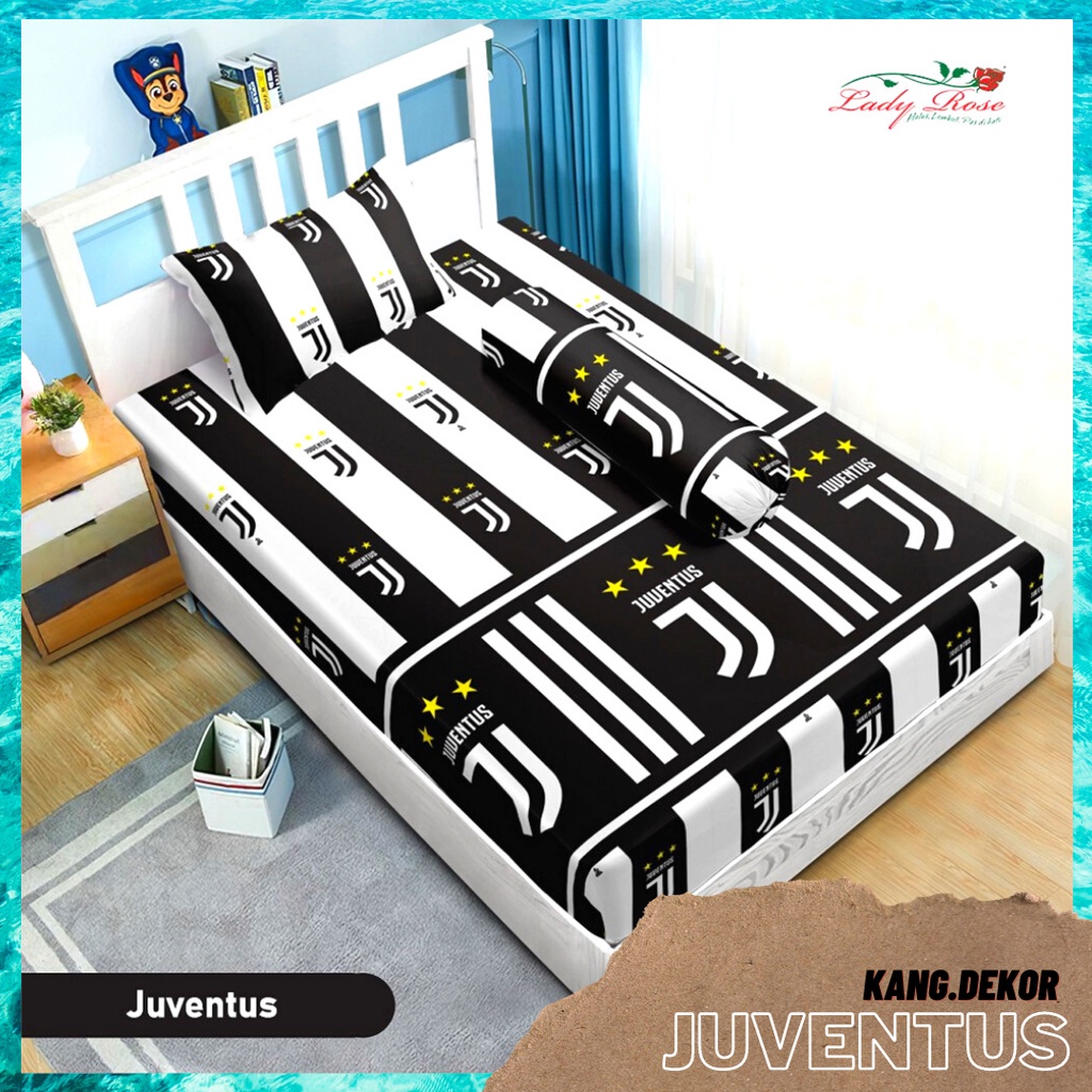 SPREI LADY ROSE SINGLE 120X200 NO 3 JUVENTUS KARAKTER KAMAR TIDUR ANAK SEPREI LADYROSE TERBARU PROMO MURAH PREMIUM ANTI LUNTUR SEPREI SEPRAI CANTIK SEPRE PROMO ANTI LUNTUR MOTIF LADYROSE PLUS SARUNG BANTAL SPREI LUCU ALAS KASUR SPREI ADEM