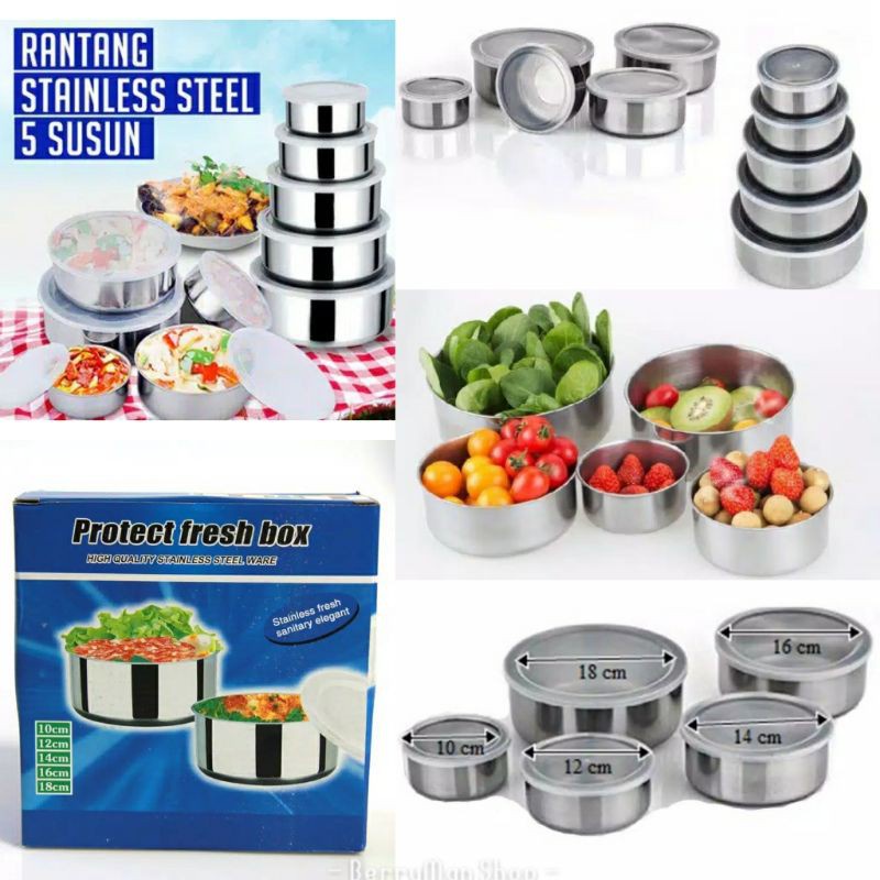 Rantang Stainless Steel 5 susun (Valensiahair)