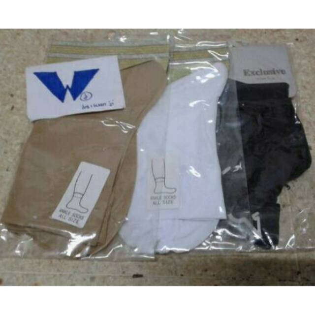 Kaos kaki stoking/ kaos kaki warna kulit putih hitam/ kaos kaki kerja