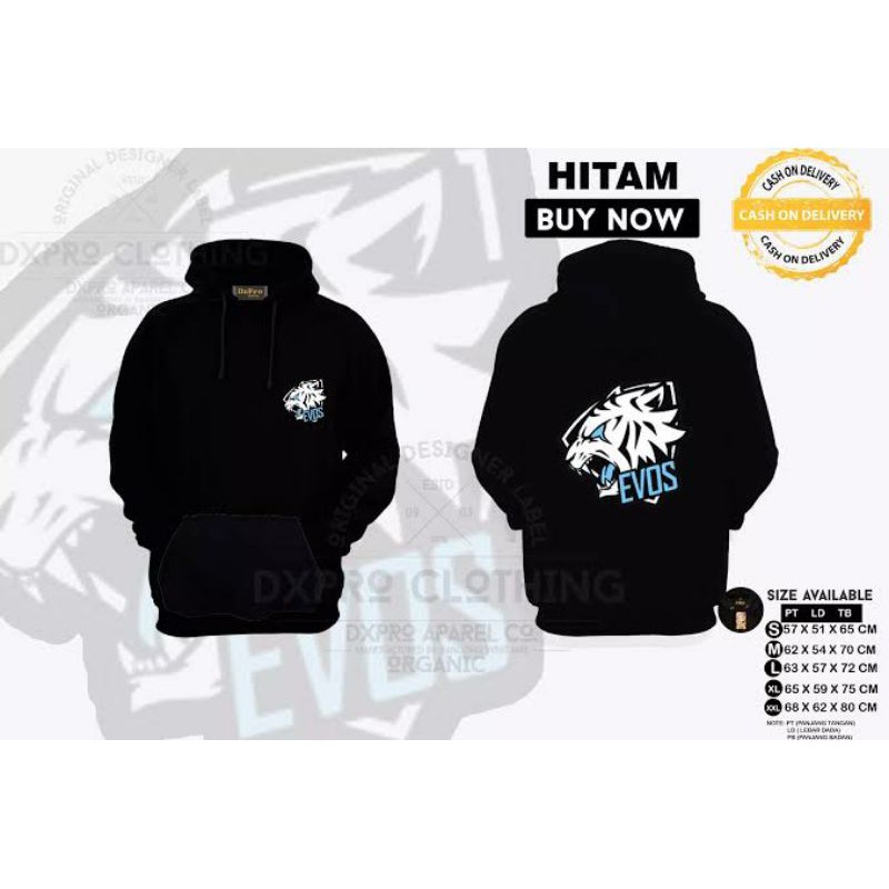 EVOS - ML Mobile Legend Jaket Sweater Hoodie Evos - EVOS HOODIE KEREN TERBARU 2021