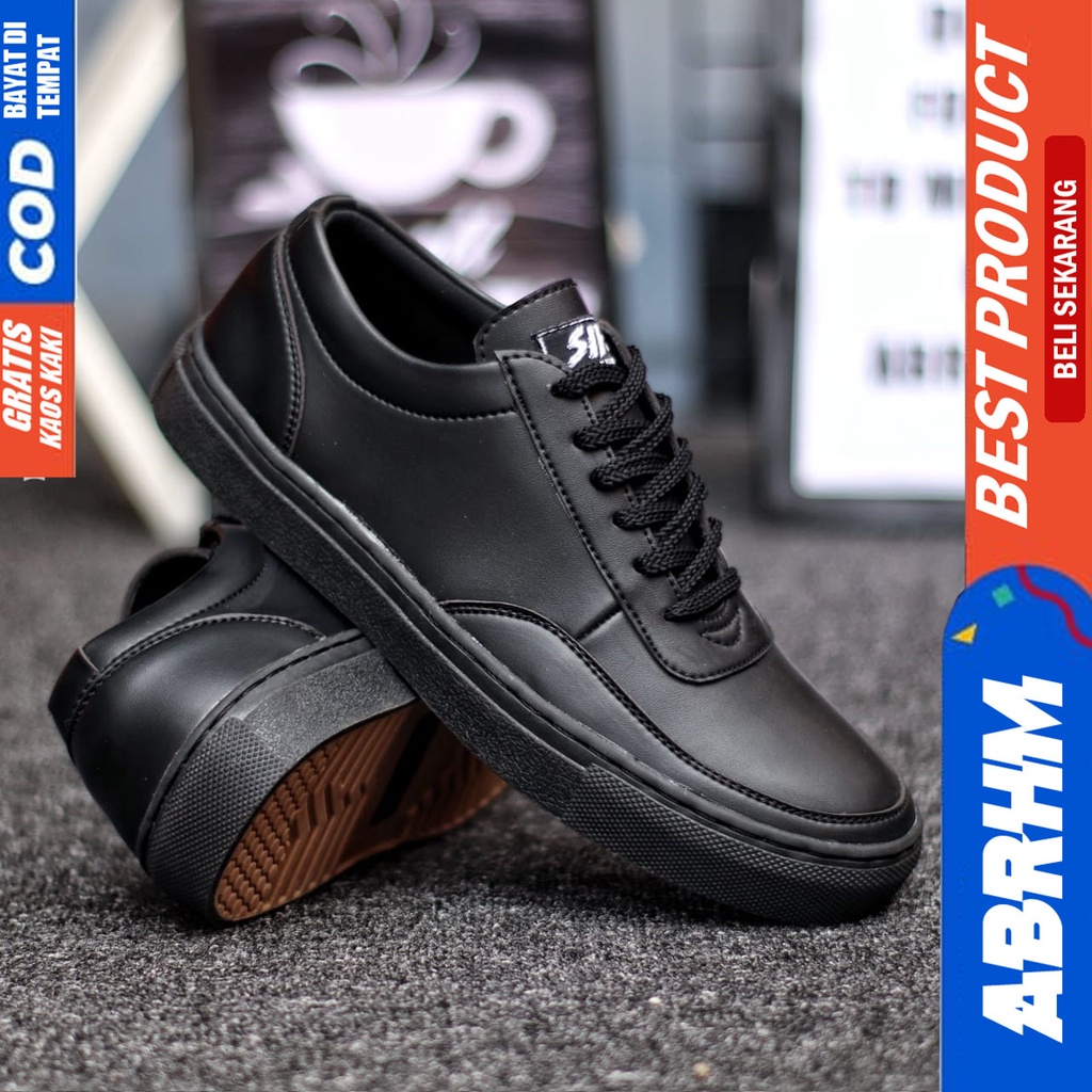 Abrhm Rover - Sepatu Formal Pantofel Pria Kerja Hitam