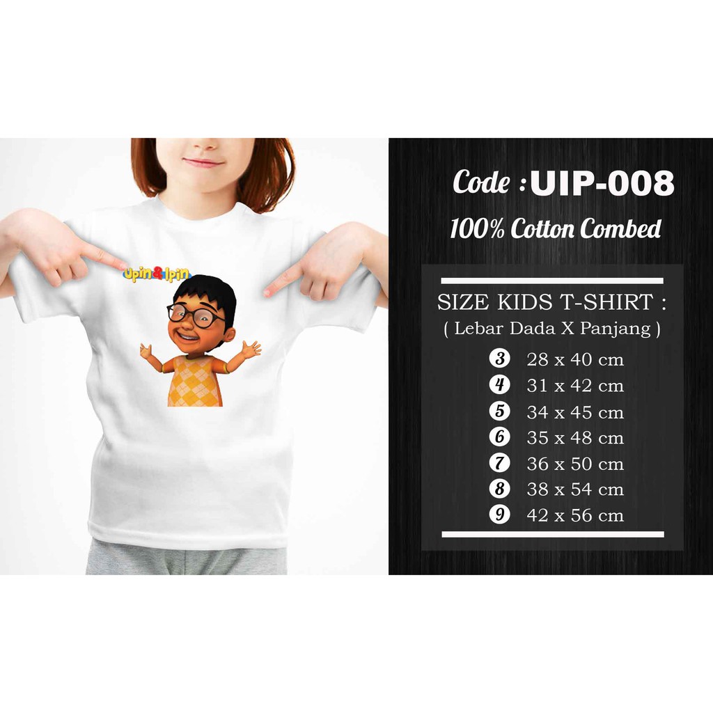 [FREE NAMA !!] Kaos / Baju Upin Ipun Dewasa