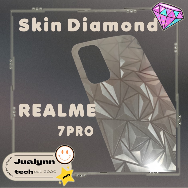 Skin Diamond HP REALME 7 PRO Back Screen Protector Pelindung Belakang Skin Sticker Stiker Polygon Mo