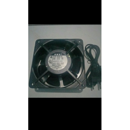 Fan AMS 12cm ac 220vol lengkap + kabel colokan