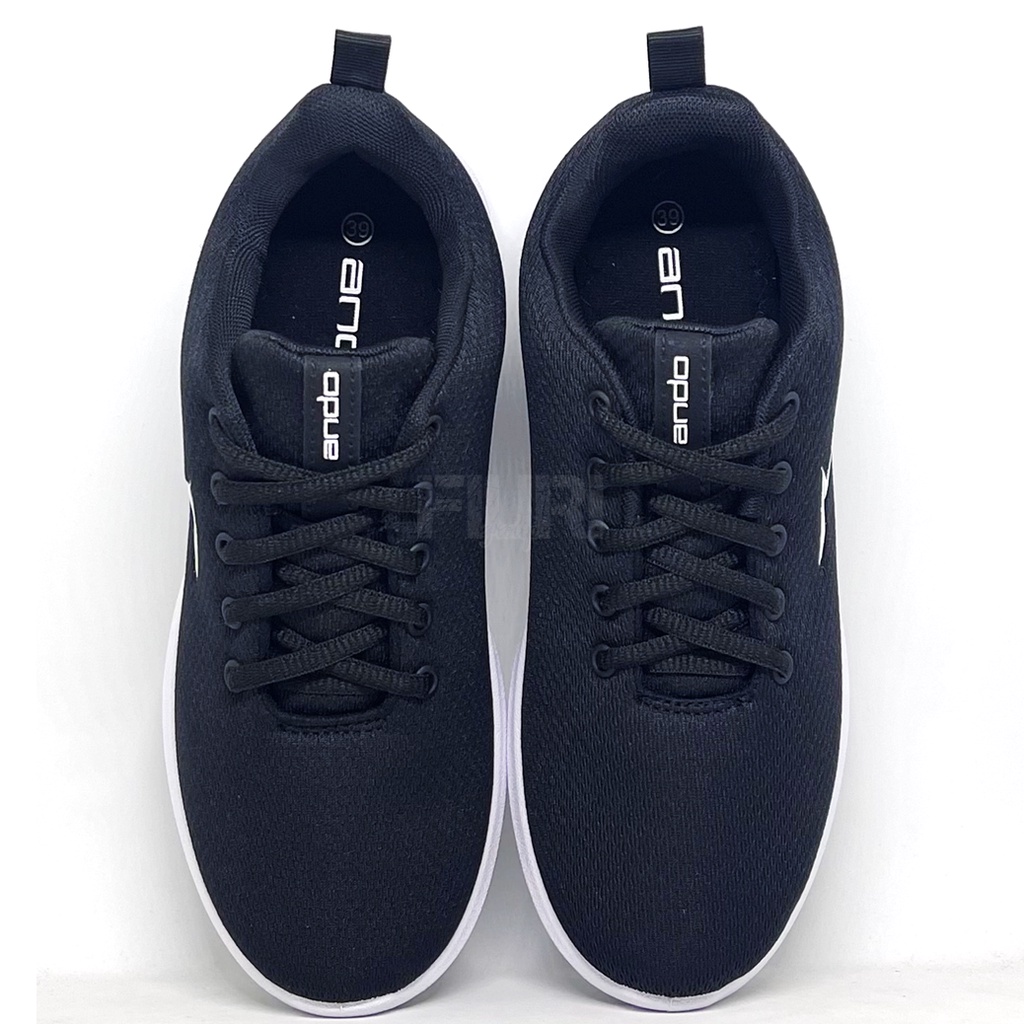 FIURI - ANDO ORIGINAL - PINO LIAM SIP 33-43 HITAM PUTIH - SNEAKERS SPORT KANVAS SOL KARET ANAK LAKI-LAKI - SEPATU KETS PRIA DEWASA - SEPATU OLAHRAGA LARI FITNES SENAM KERJA KULIAH SEKOLAH SD SMP SMA BERTALI COWOK PROMO DISKON BONUS KAOS KAKI