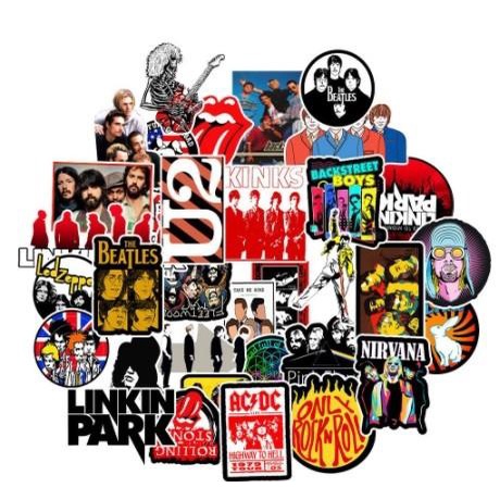 Stiker Bomb Logo Group Band Clasic 50 Pcs 036