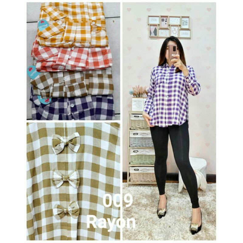 Atasan kemeja kotak by Mizzle