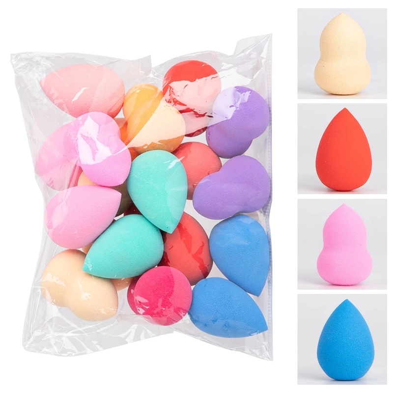 [4/12 Pcs Set Random Color &amp; Style Mini Makeup Sponge Blender ] [Latex-Free Foundation Blending Sponge] [Cosmetic Puff For Applying Powder,Cream,Liquid]