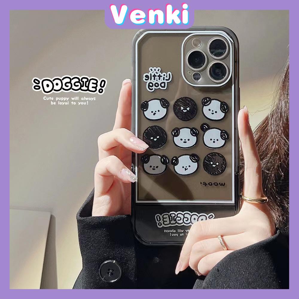 iPhone Case Silicone Soft Case Clear Case Folding Stand Shockproof Protection Camera Black Cute Cartoon Compatible For iPhone 11 iPhone 13 Pro Max iPhone 12 Pro Max iPhone 7Plus xr