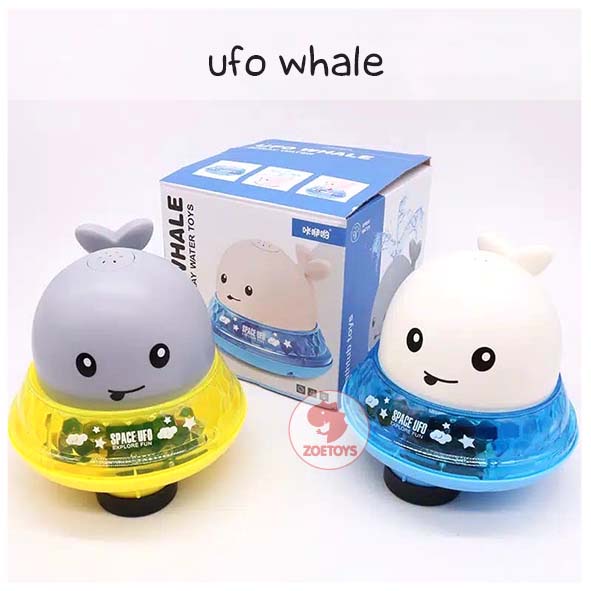 Zoetoys UFO Whale | Mainan Mandi Anak Sensor Music Lampu LED Shower Bath Spray Water Toys  Semprot Air Mancur Paus | Cari Kado Natal