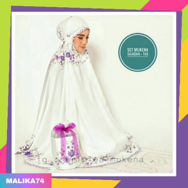MUKENA DEWASA SUTRA VELVET BORDIR SAJADAH TRAVELLING PREMIUM BEST QUALITY