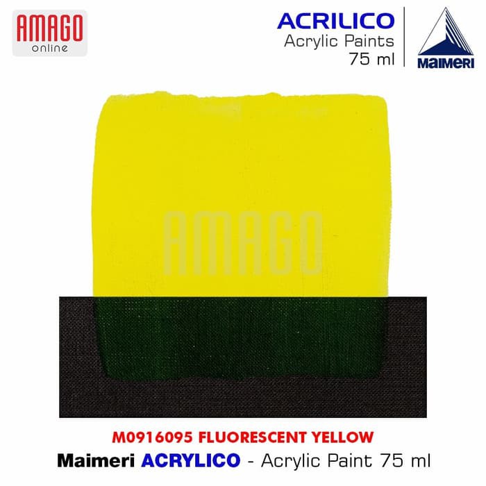 MAIMERI ACRILICO - ACRYLIC PAINT - FLUORESCENT YELLOW - 75ML- M0916095