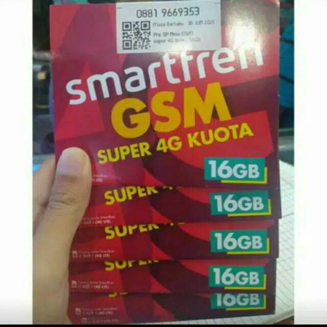 Perdana smartfren kuota 16gb 4G