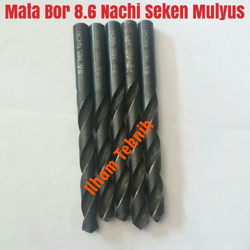 NACHI Mata bor 8.6 Nachi drill Nachi 8.6 Bor porting alat bubut seken mulyus
