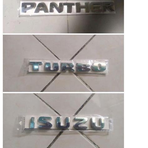 Emblem Turbo Panther Chrome / Emblem Isuzu Panther / emblem panther ..