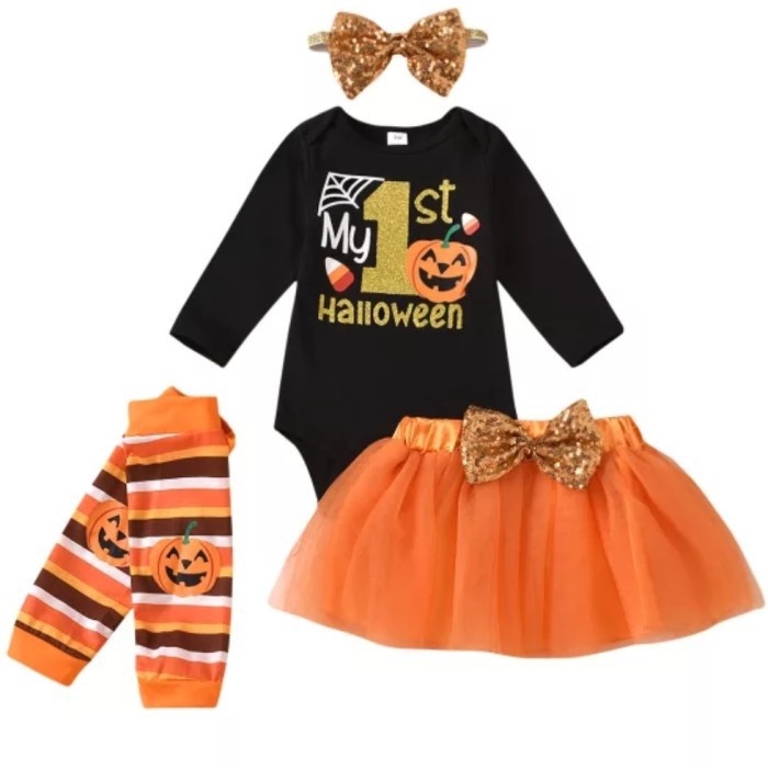 Baby first halloween tutu romper baby halloween costume kostum bayi