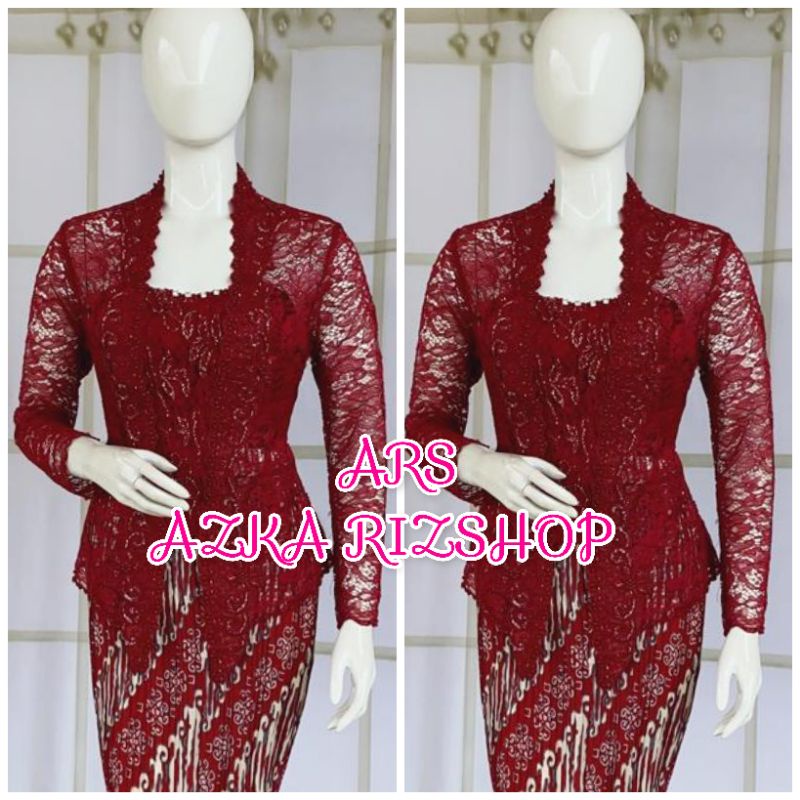 atasan kebaya brukat maroon atasan kebaya brukat kutubaru kebaya brukat termurah kebaya brukat moder