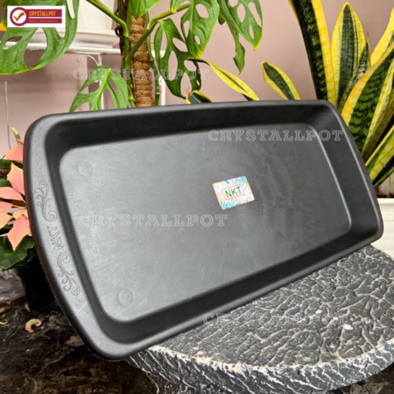 tatakan alas pot panjang tray rtg 01 hitam - NKT TRAY RTG 01 HITAM