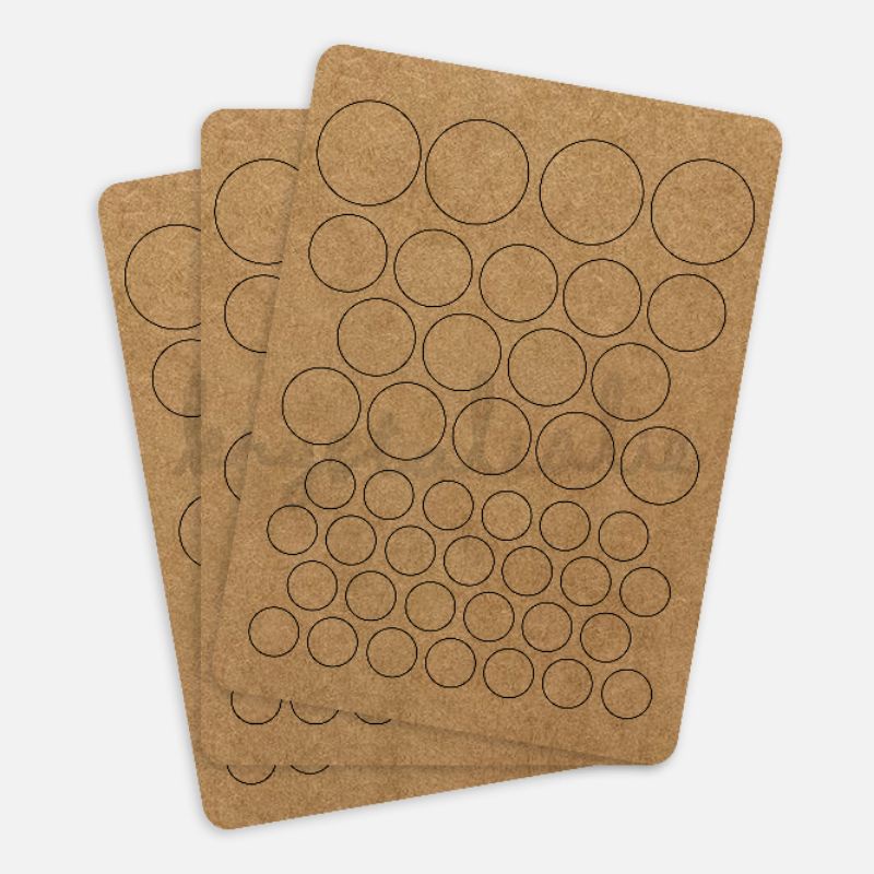 

Circle Kraft Sticker Sheet Vintage Brown