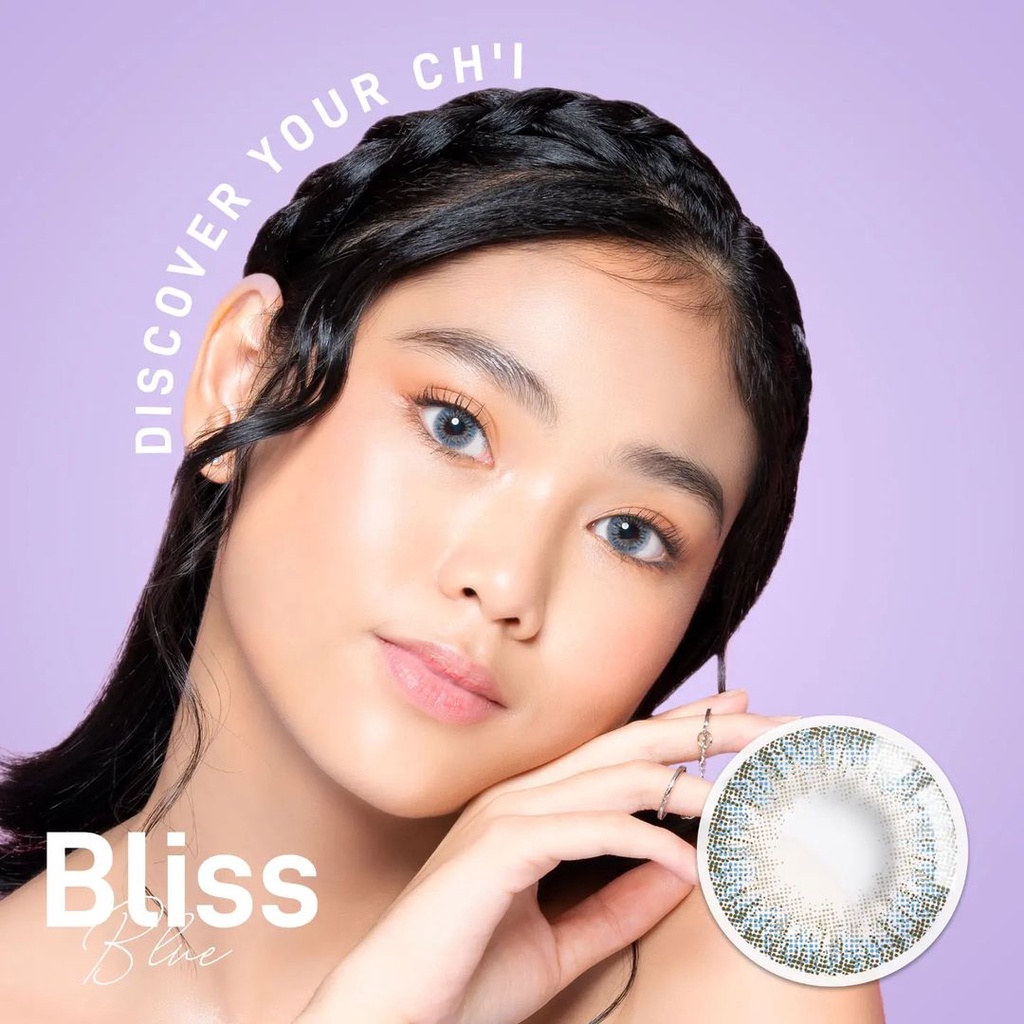 Softlens warna biru blue silicone Hydrogel X2 Chi (Bliss)