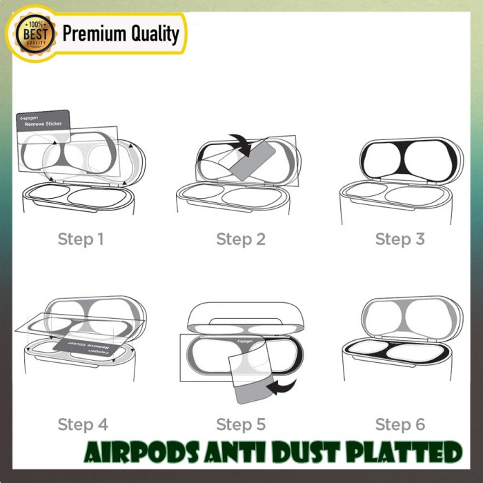 Sticker Airpods Anti Debu Dust Guard Lapis Emas 18K AIRPODS PRO