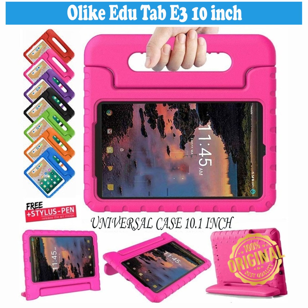 Olike Edu Tab E3 10 inch Softcase Casing Cover Case Kids Stand Jinjing