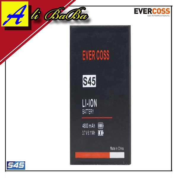 Baterai Handphone Evercoss S45 4G LTE Face Unlock Double Power Evercoss Batre HP Evercoss S45